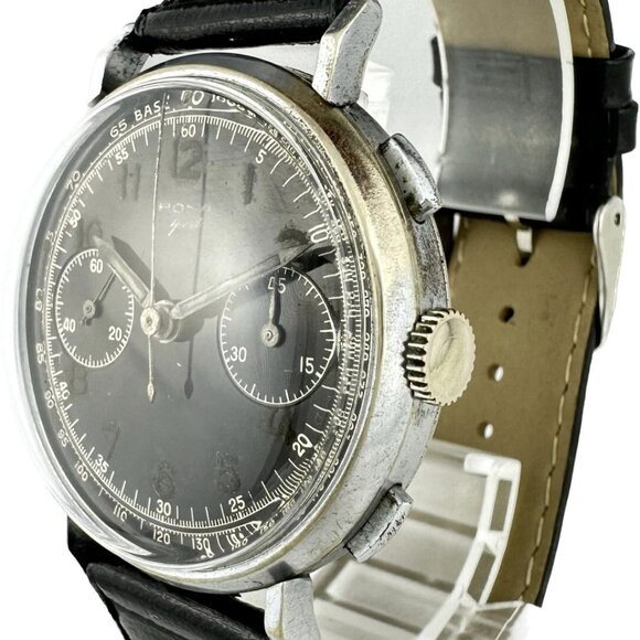 Vintage Rona Sport Military WW2 Men's Chronograph Wristwatch Angelus 215 Runs - Picture 3 of 7